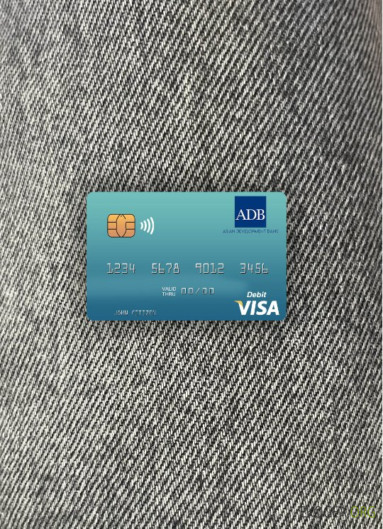 Îles Marshall Banque BAD carte de débit visa photolook , avant